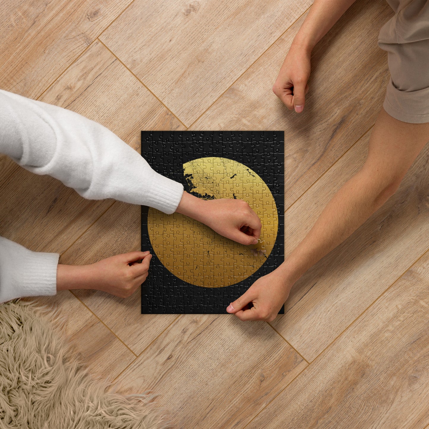 San Jose Gold on Black Map Jigsaw Puzzle