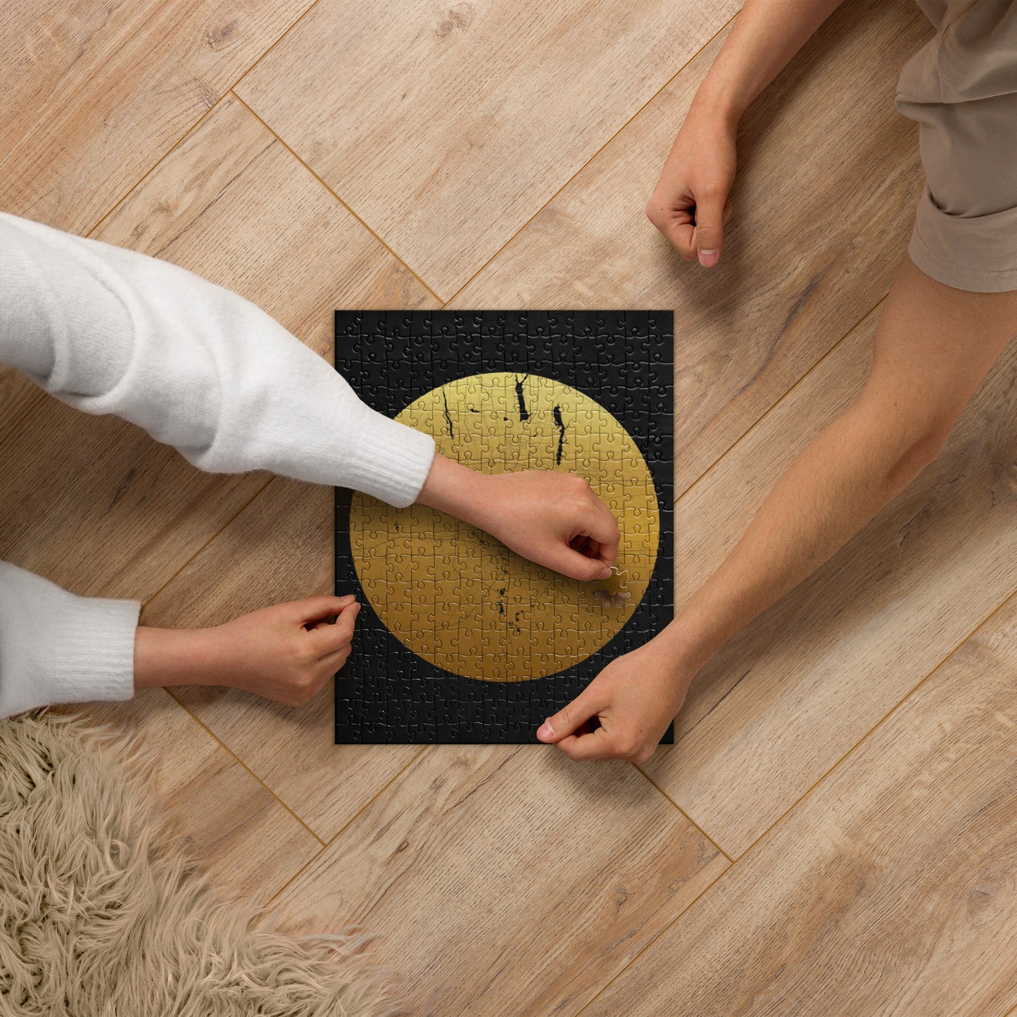 Columbus Gold on Black Map Jigsaw Puzzle