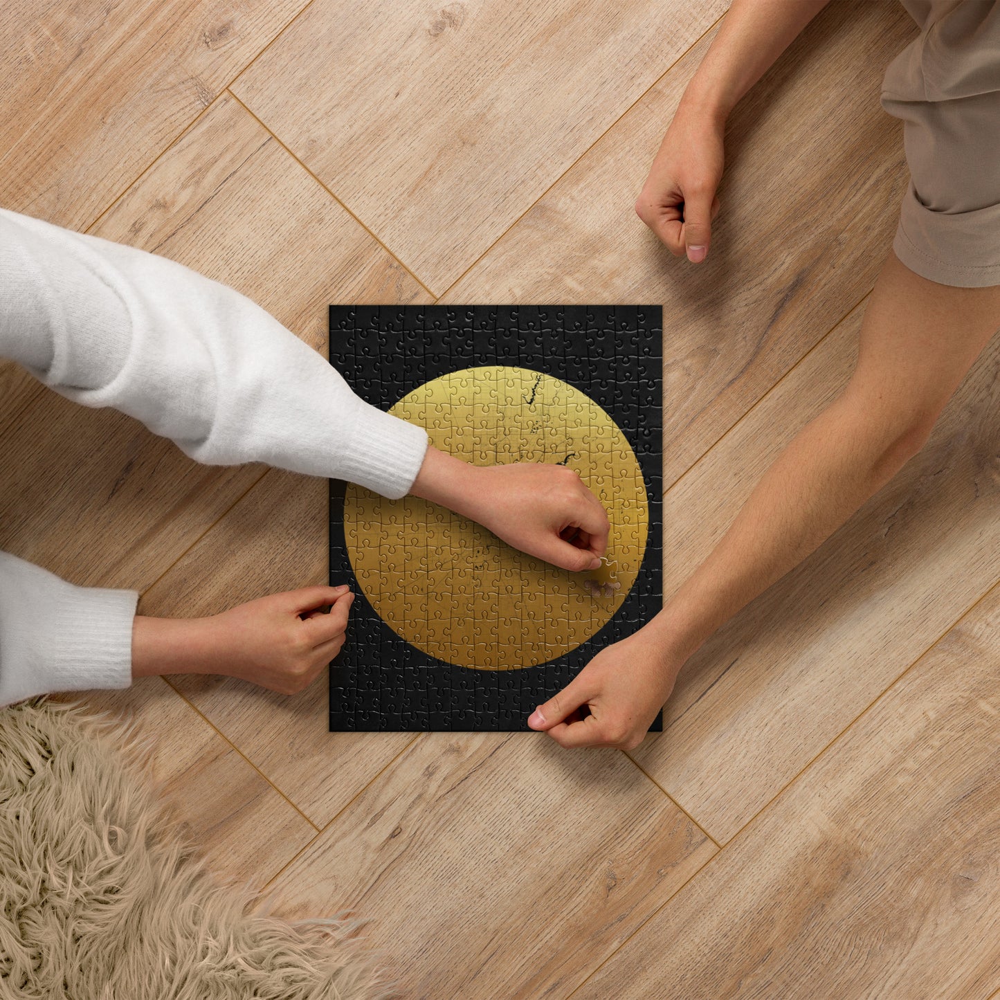 Indianapolis Gold on Black Map Jigsaw Puzzle