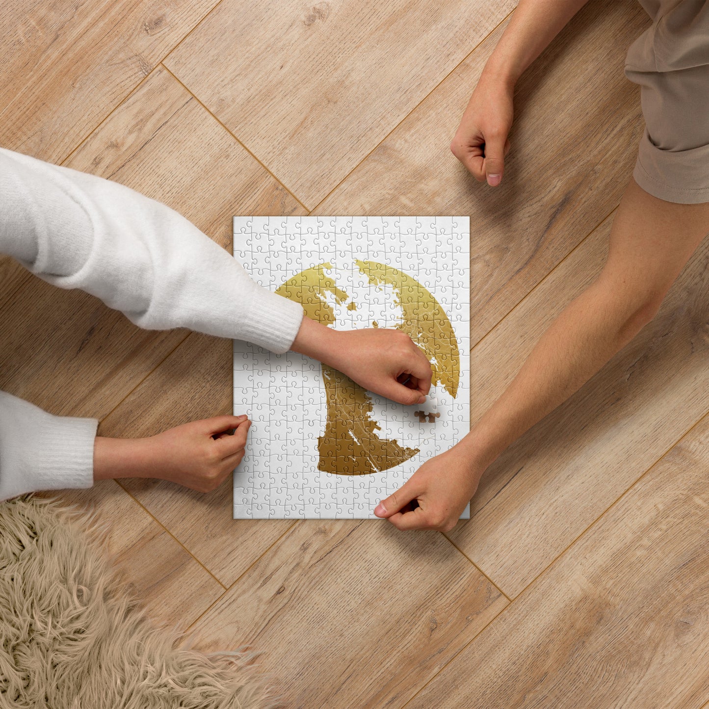 San Francisco Gold on White Map Jigsaw Puzzle