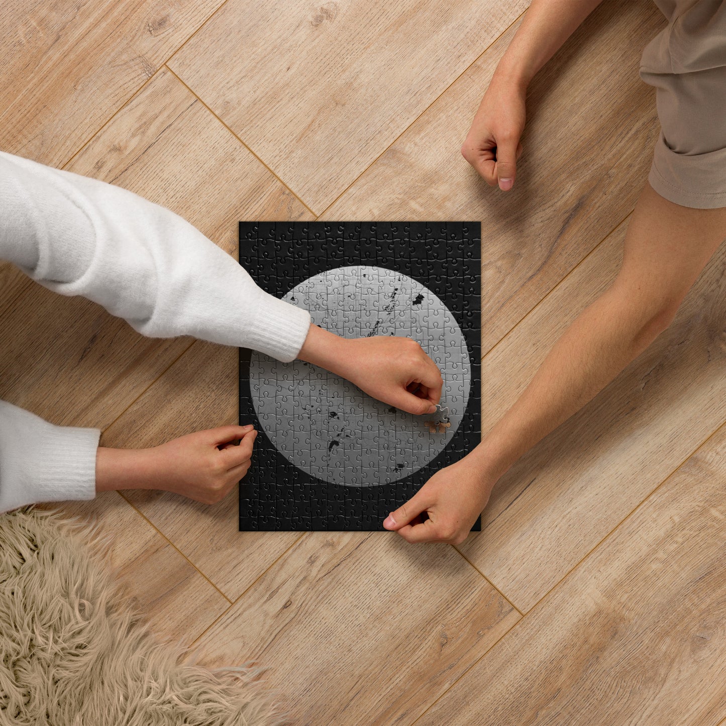 Denver Silver on Black Map Jigsaw Puzzle