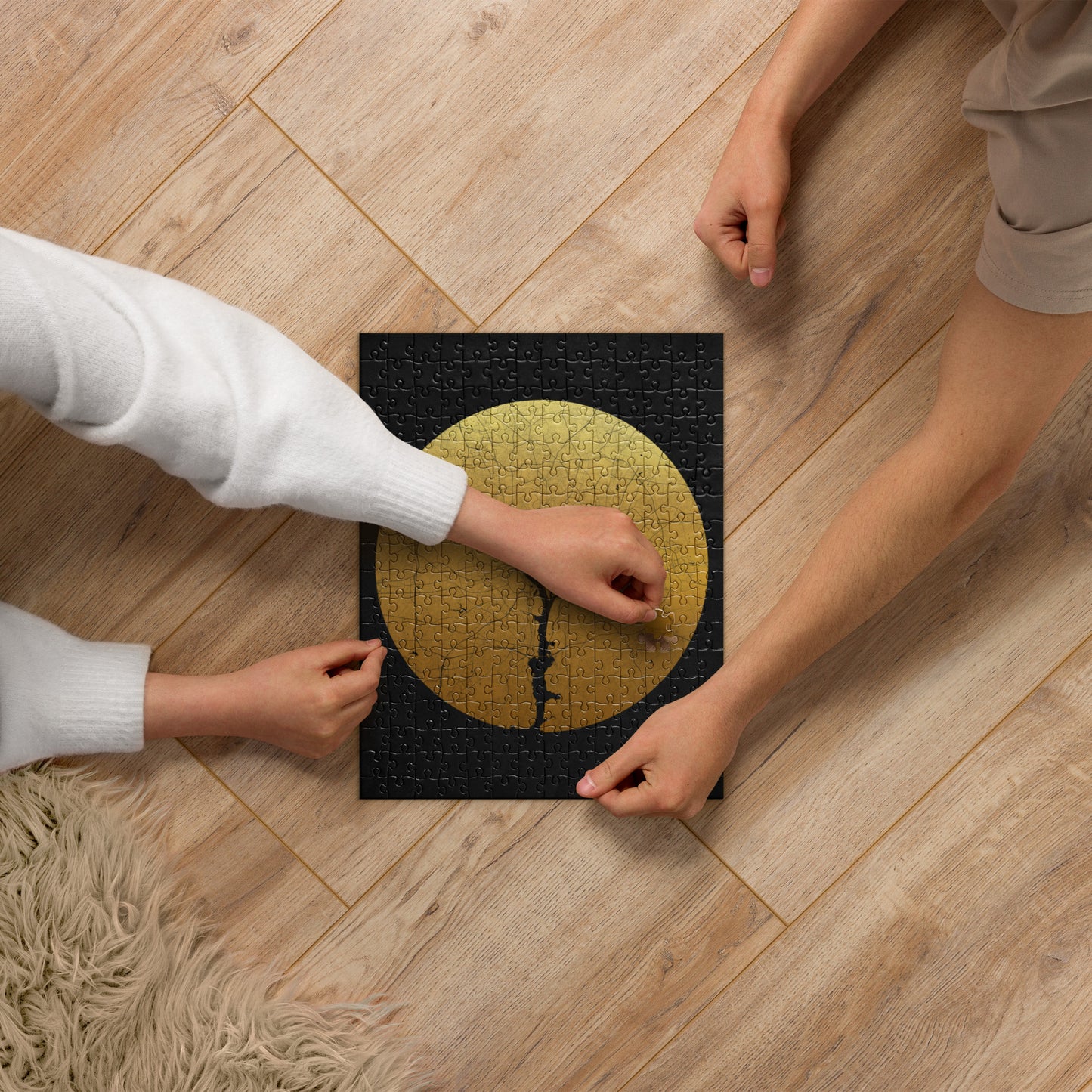 Washington, D.C. Gold on Black Map Jigsaw Puzzle