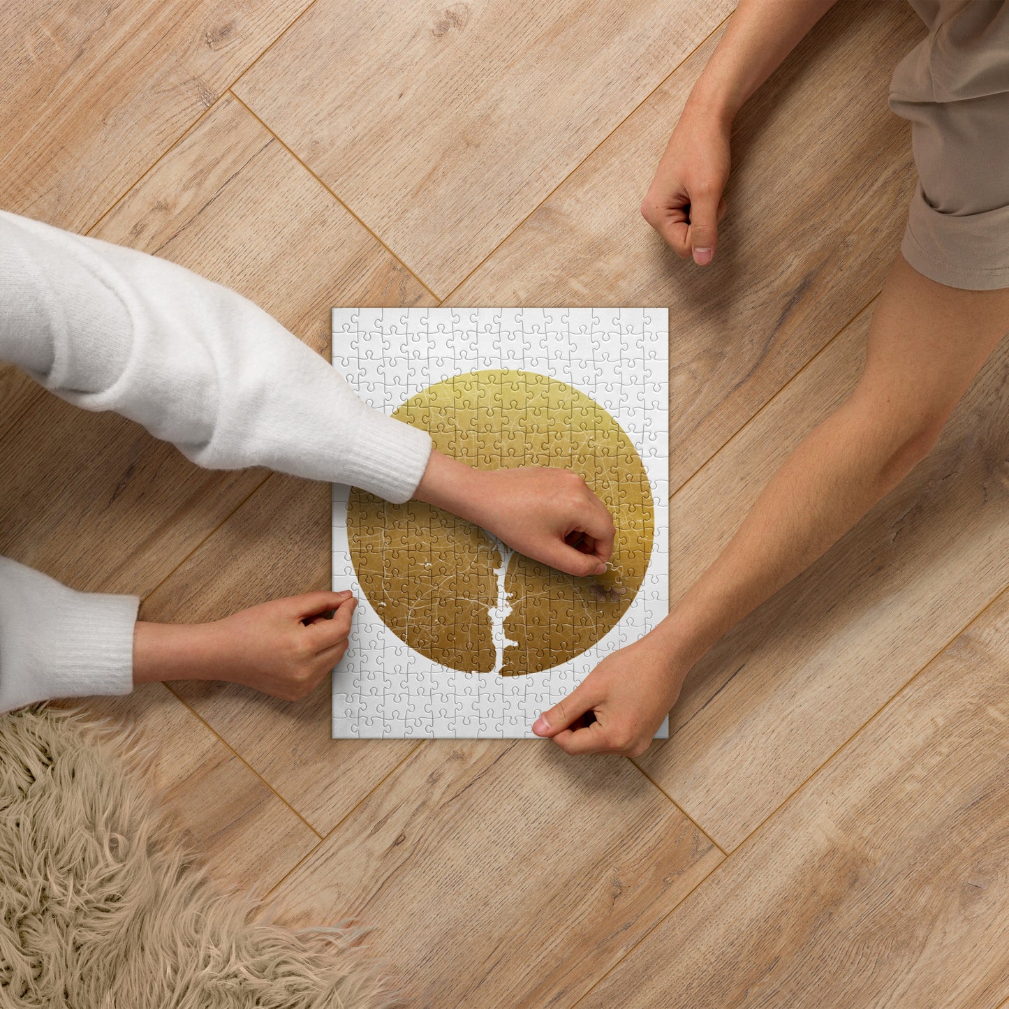 Washington, D.C. Gold on White Map Jigsaw Puzzle