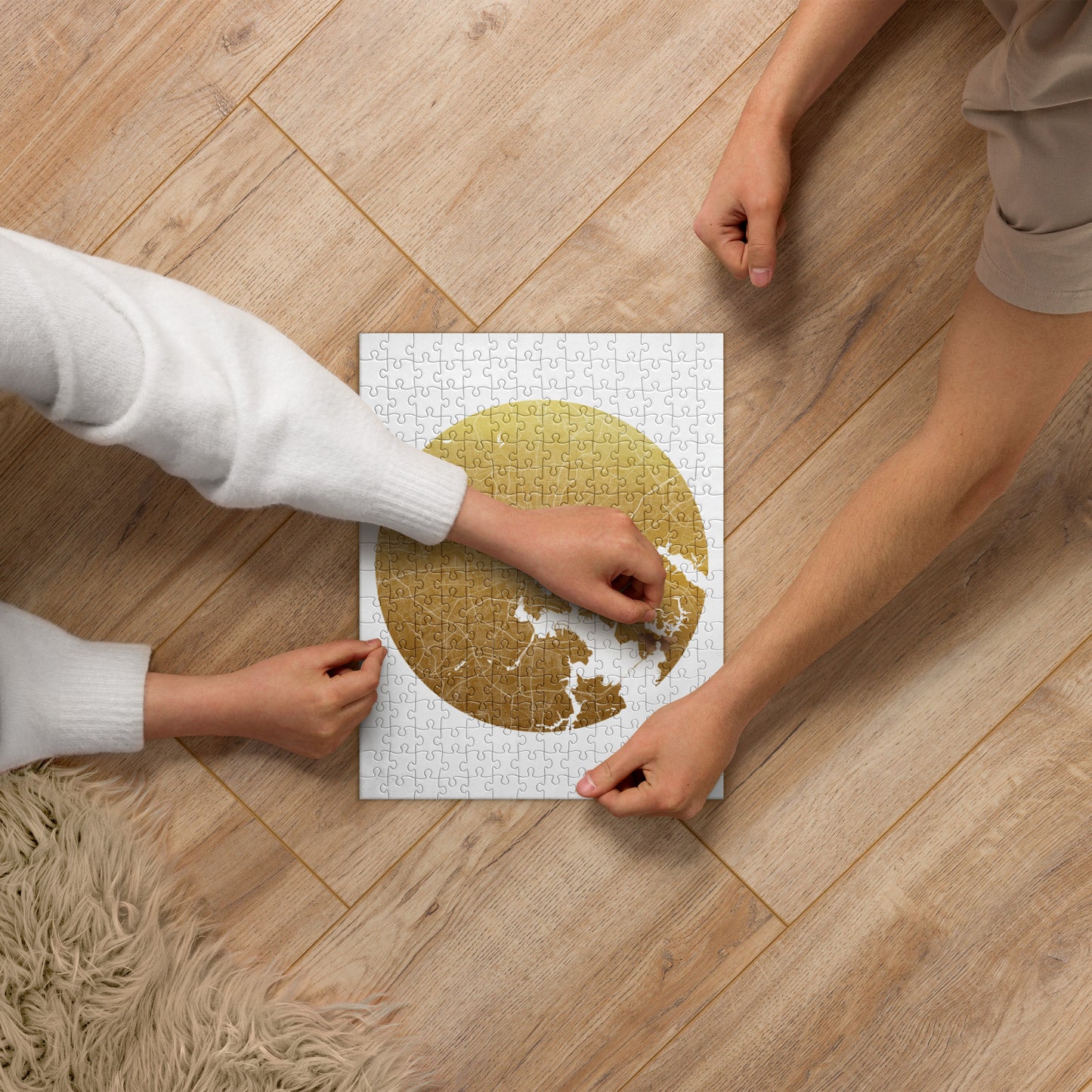 Baltimore Gold on White Map Jigsaw Puzzle