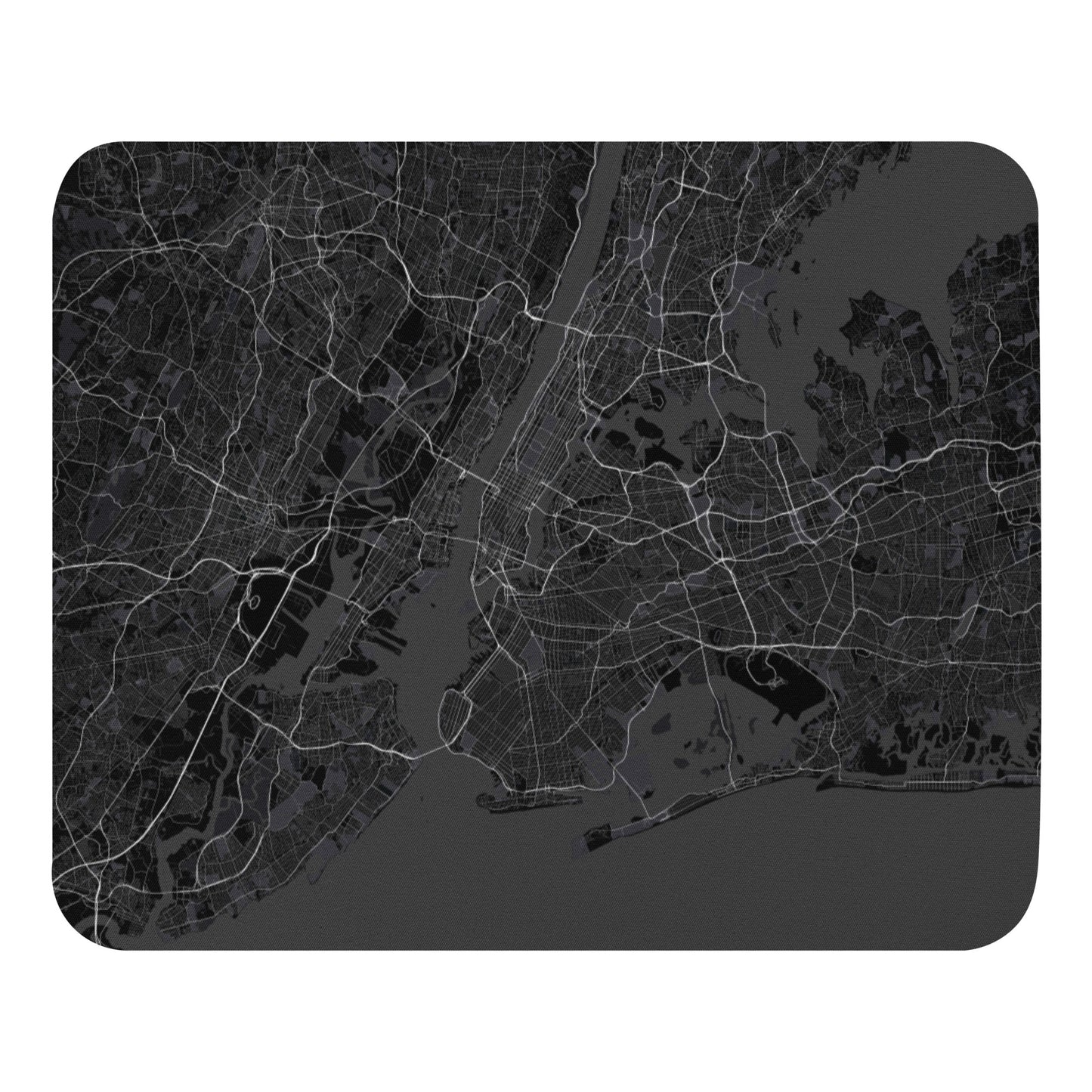 New York Black Map Mouse Pad