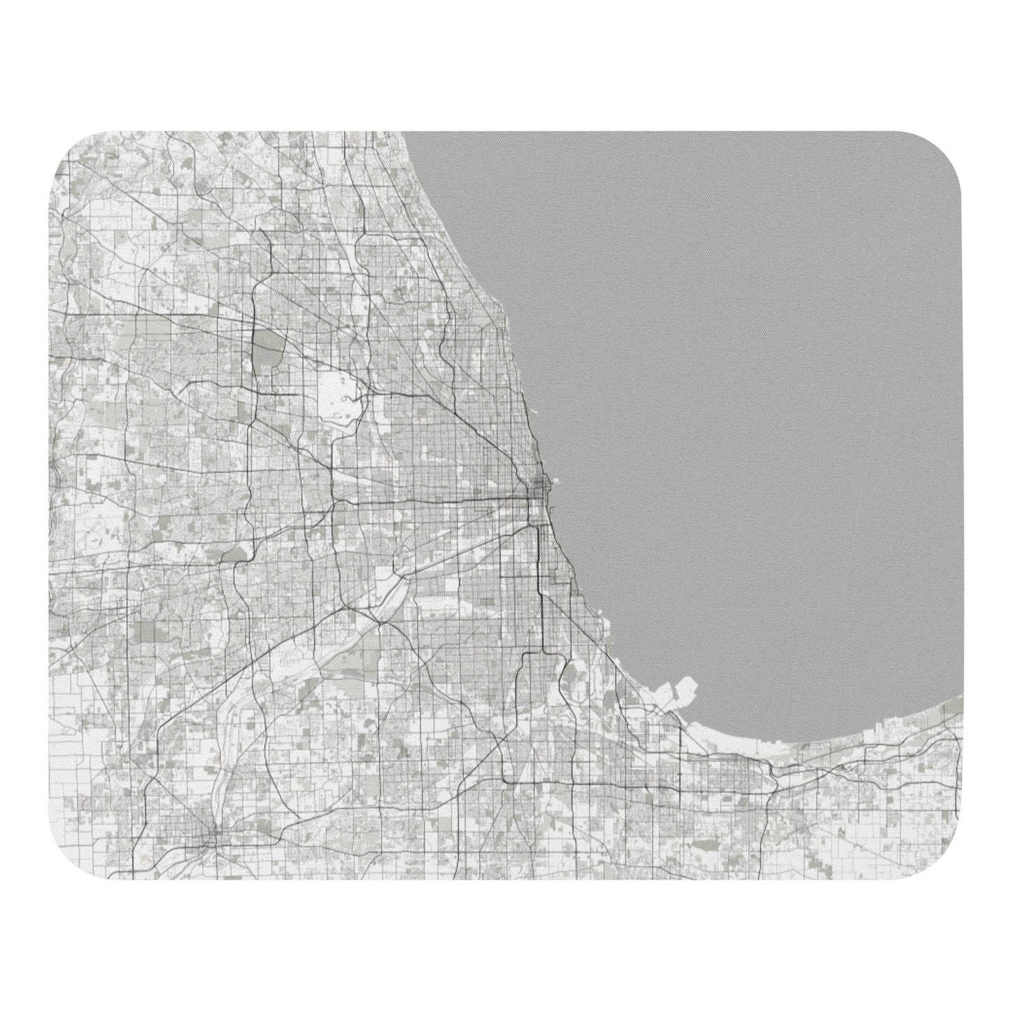 Chicago White Map Mouse Pad