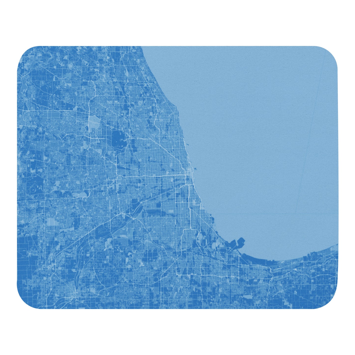 Chicago Blue and White Map Mouse Pad