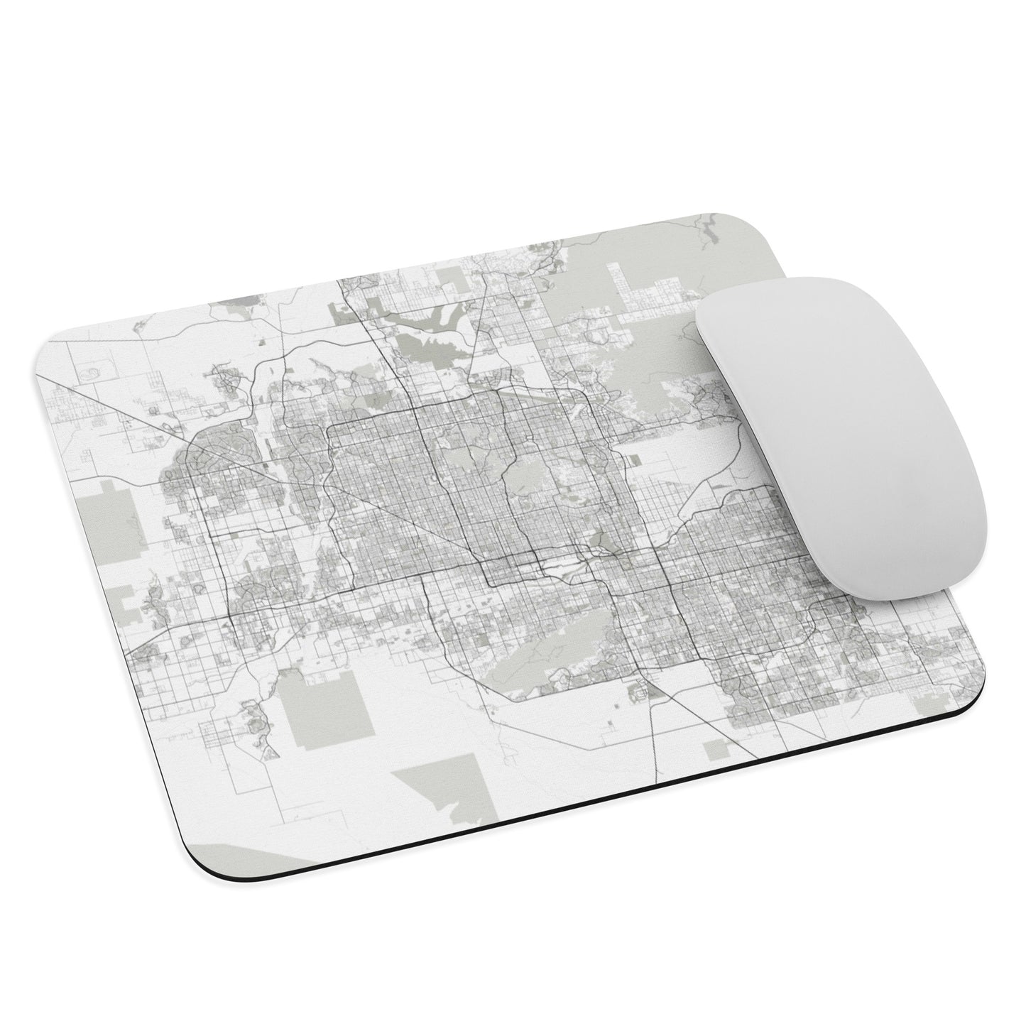 Phoenix White Map Mouse Pad