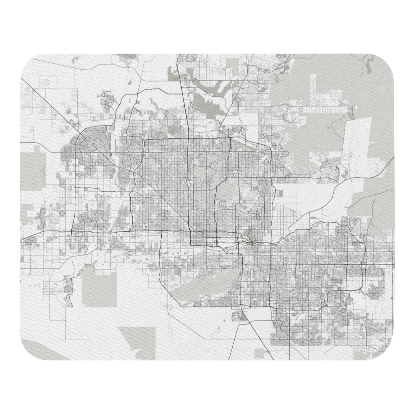 Phoenix White Map Mouse Pad