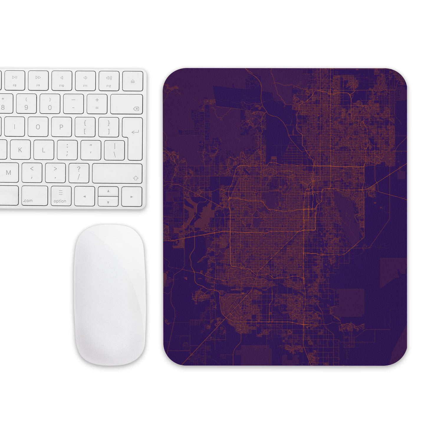 Phoenix Purple and Orange Map Mouse Pad