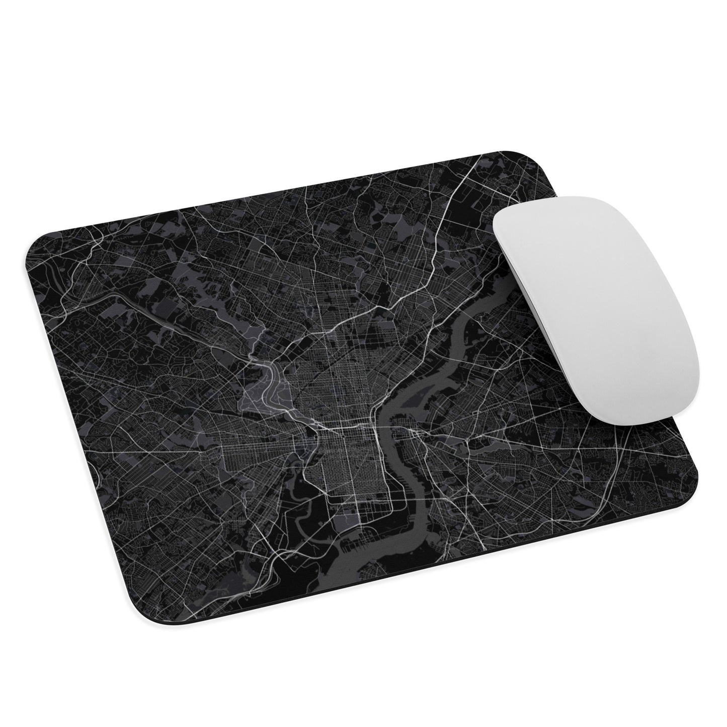 Philadelphia Black Map Mouse Pad