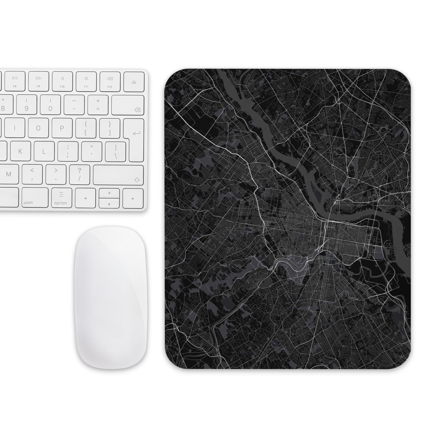 Philadelphia Black Map Mouse Pad
