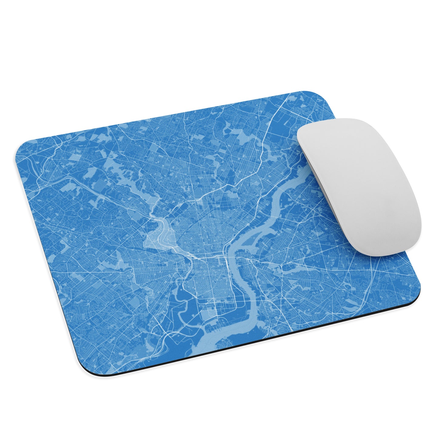 Philadelphia Blue and White Map Mouse Pad