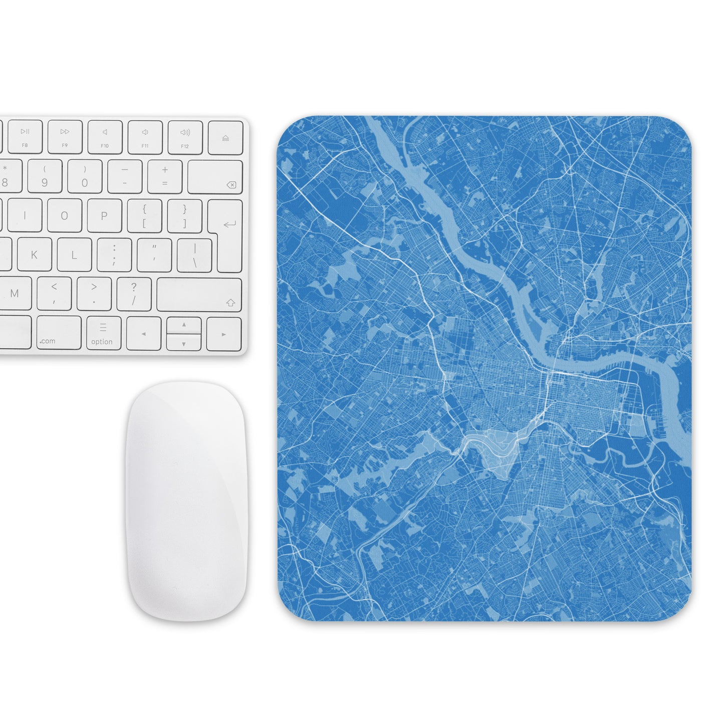 Philadelphia Blue and White Map Mouse Pad