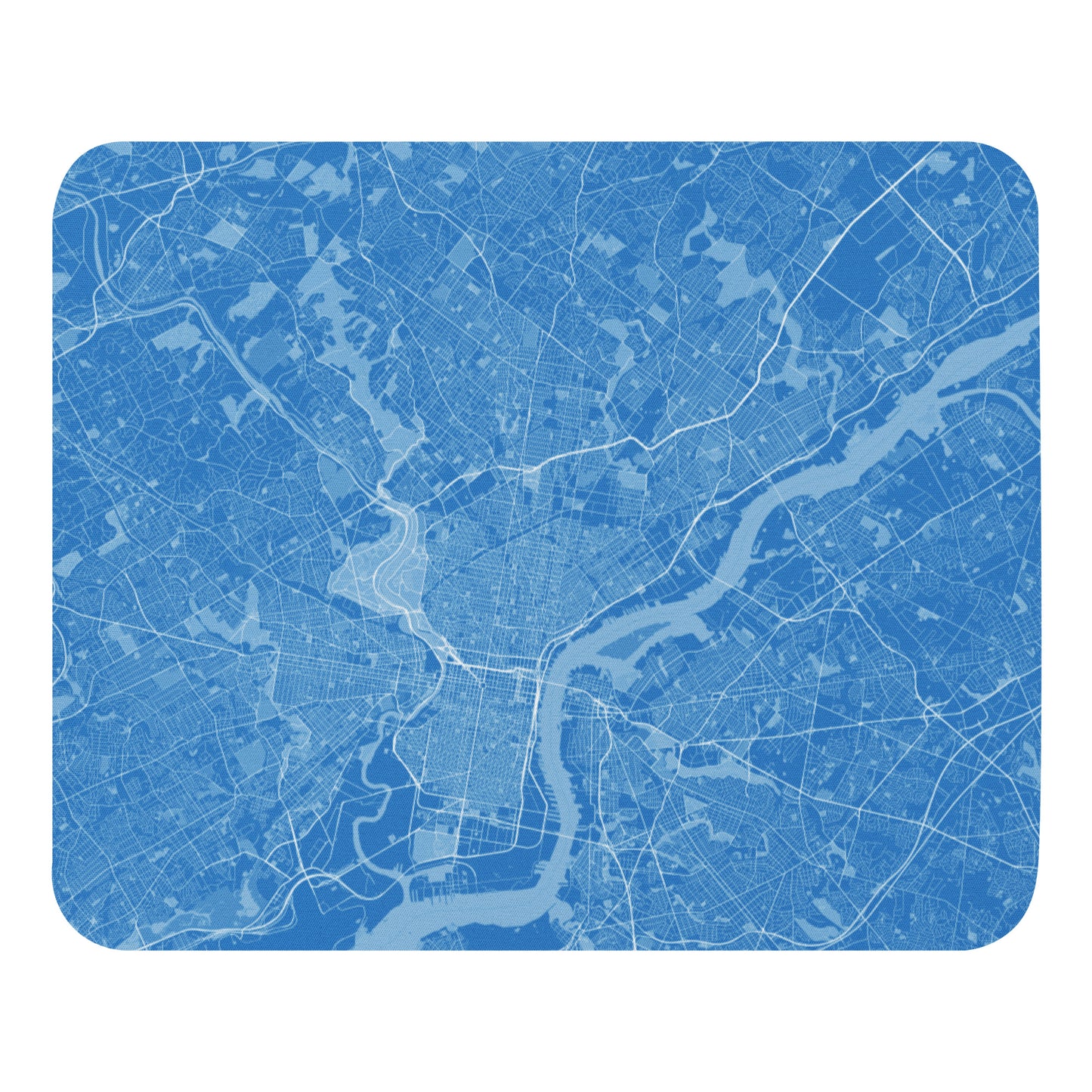 Philadelphia Blue and White Map Mouse Pad