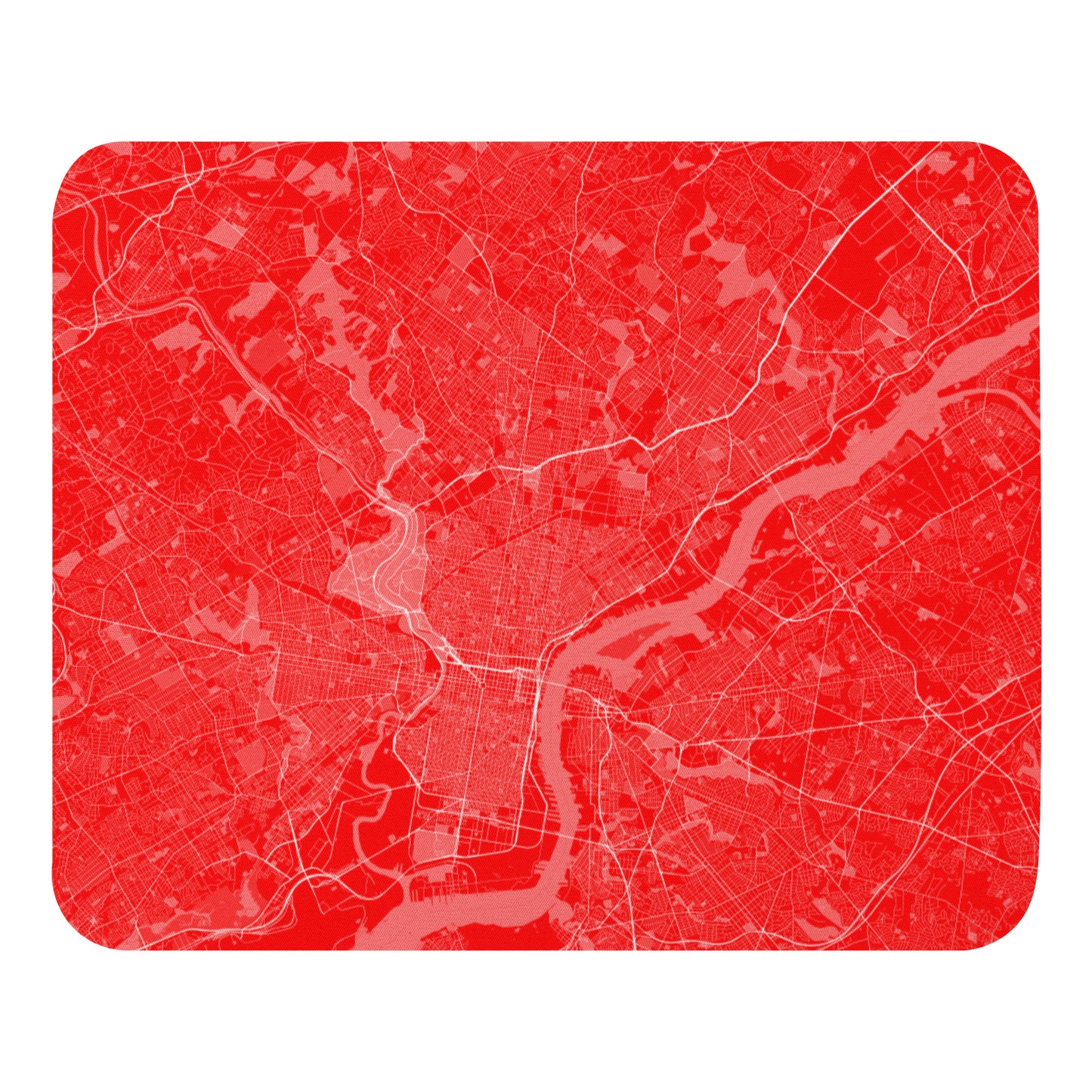 Philadelphia Red and White Map Mouse Pad