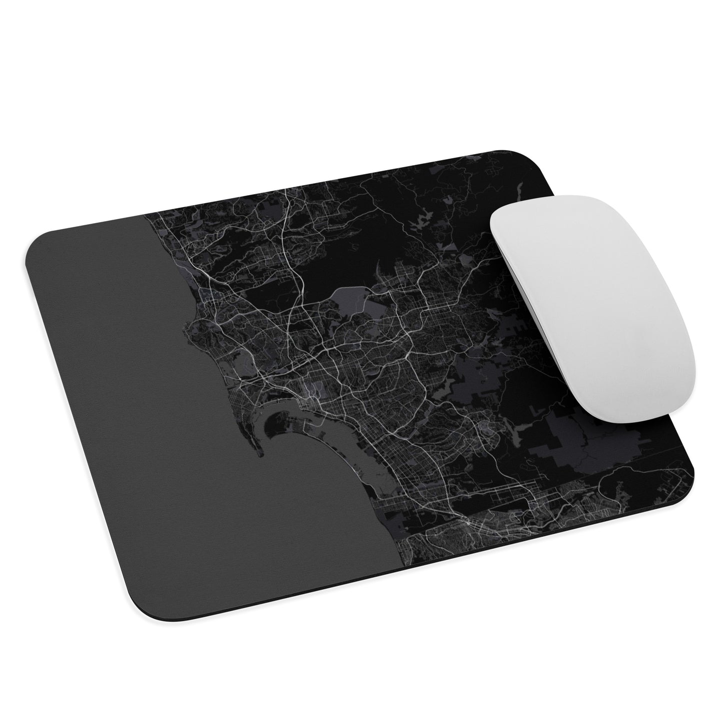 San Diego Black Map Mouse Pad