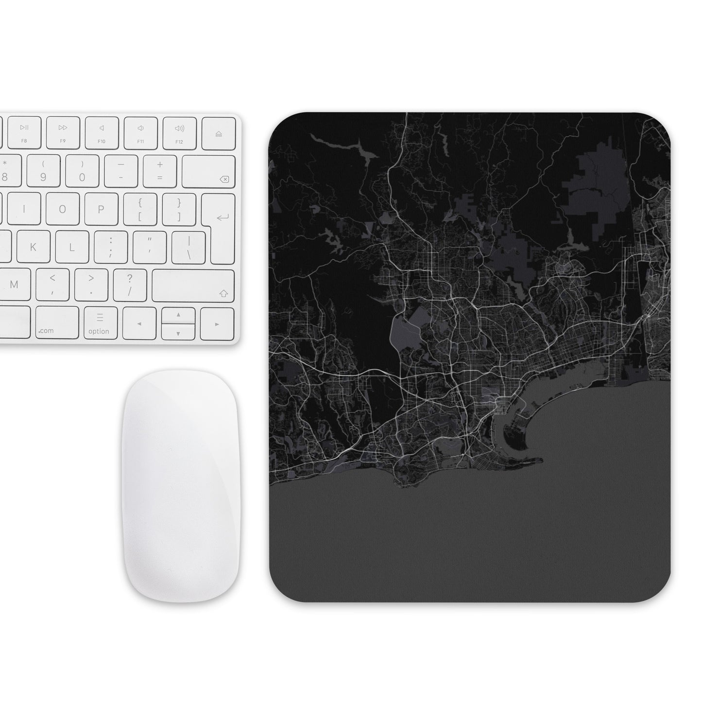 San Diego Black Map Mouse Pad