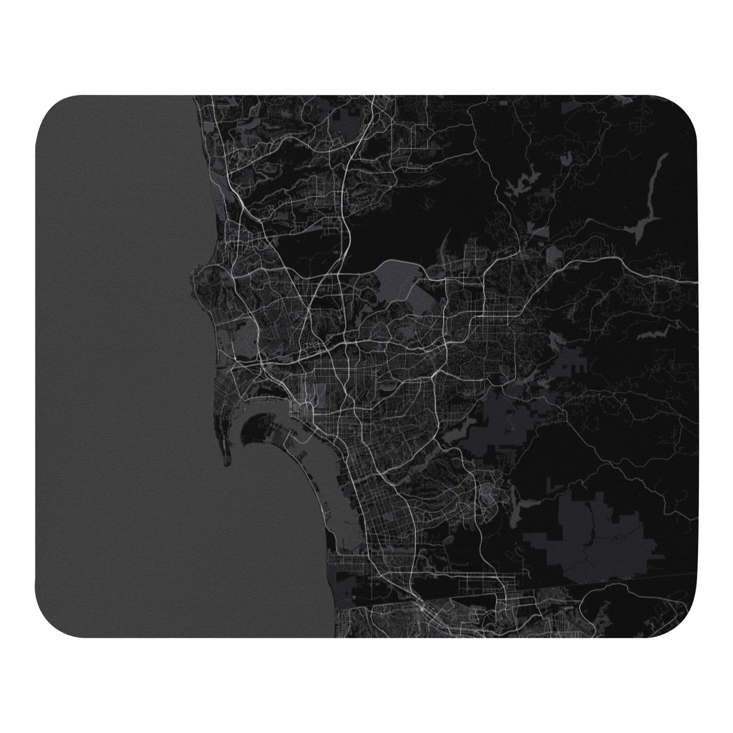 San Diego Black Map Mouse Pad