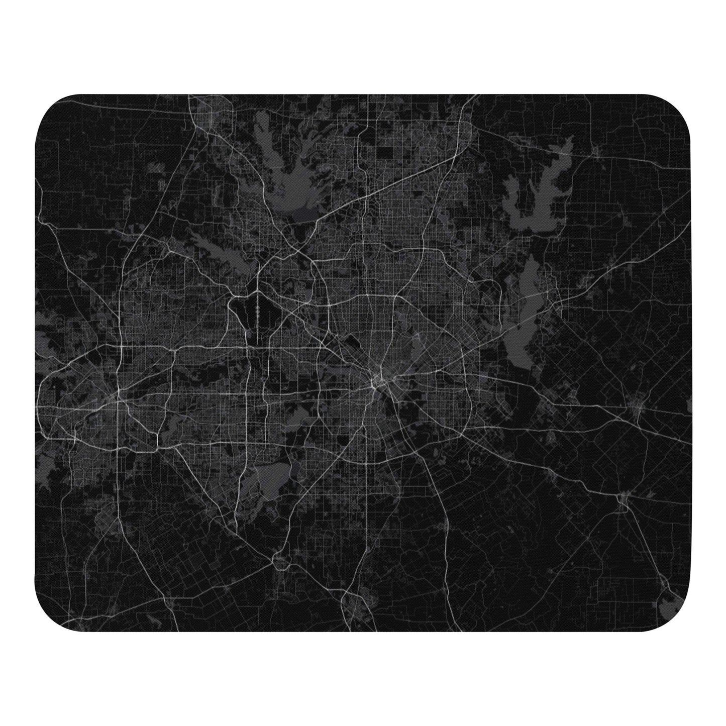 Dallas Black Map Mouse Pad