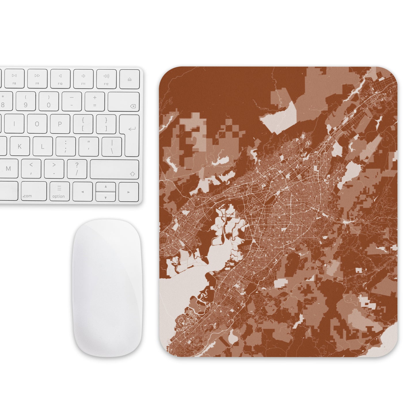 San Jose Brown and White Map Mouse Pad