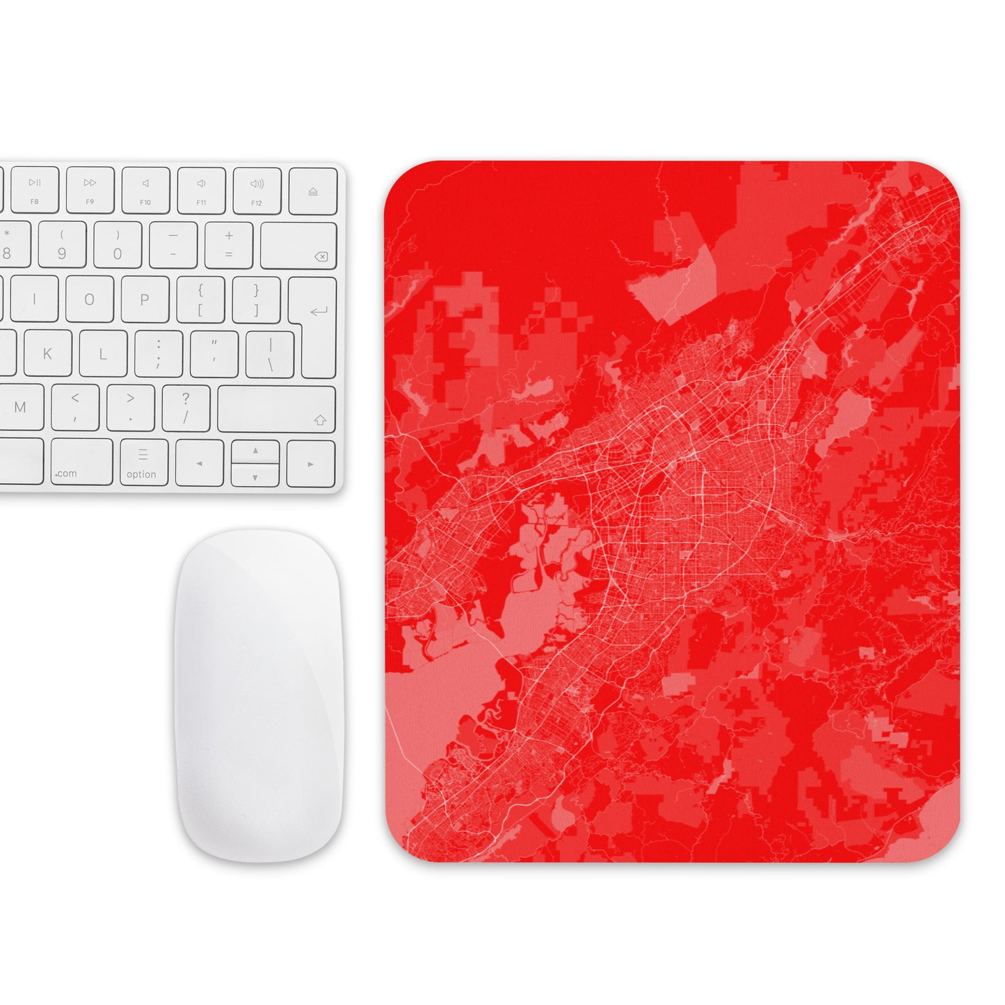 San Jose Red and White Map Mouse Pad