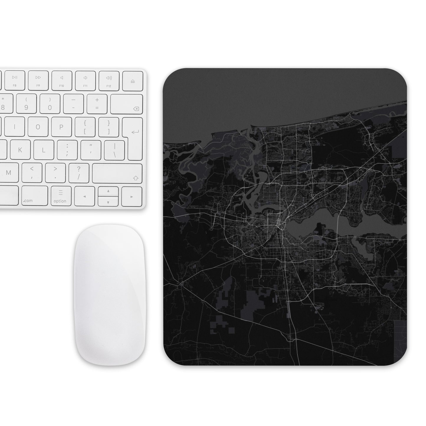 Jacksonville Black Map Mouse Pad