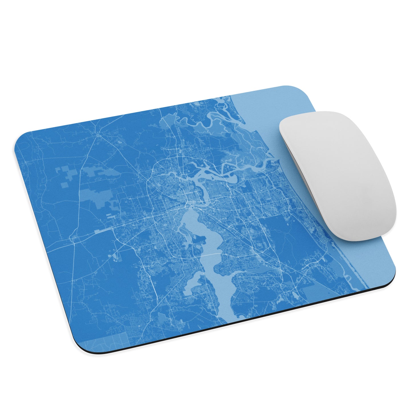 Jacksonville Blue and White Map Mouse Pad