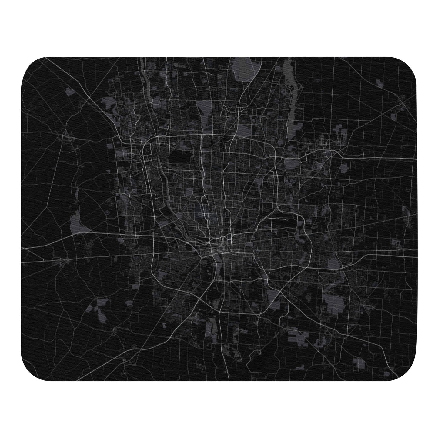 Columbus Black Map Mouse Pad