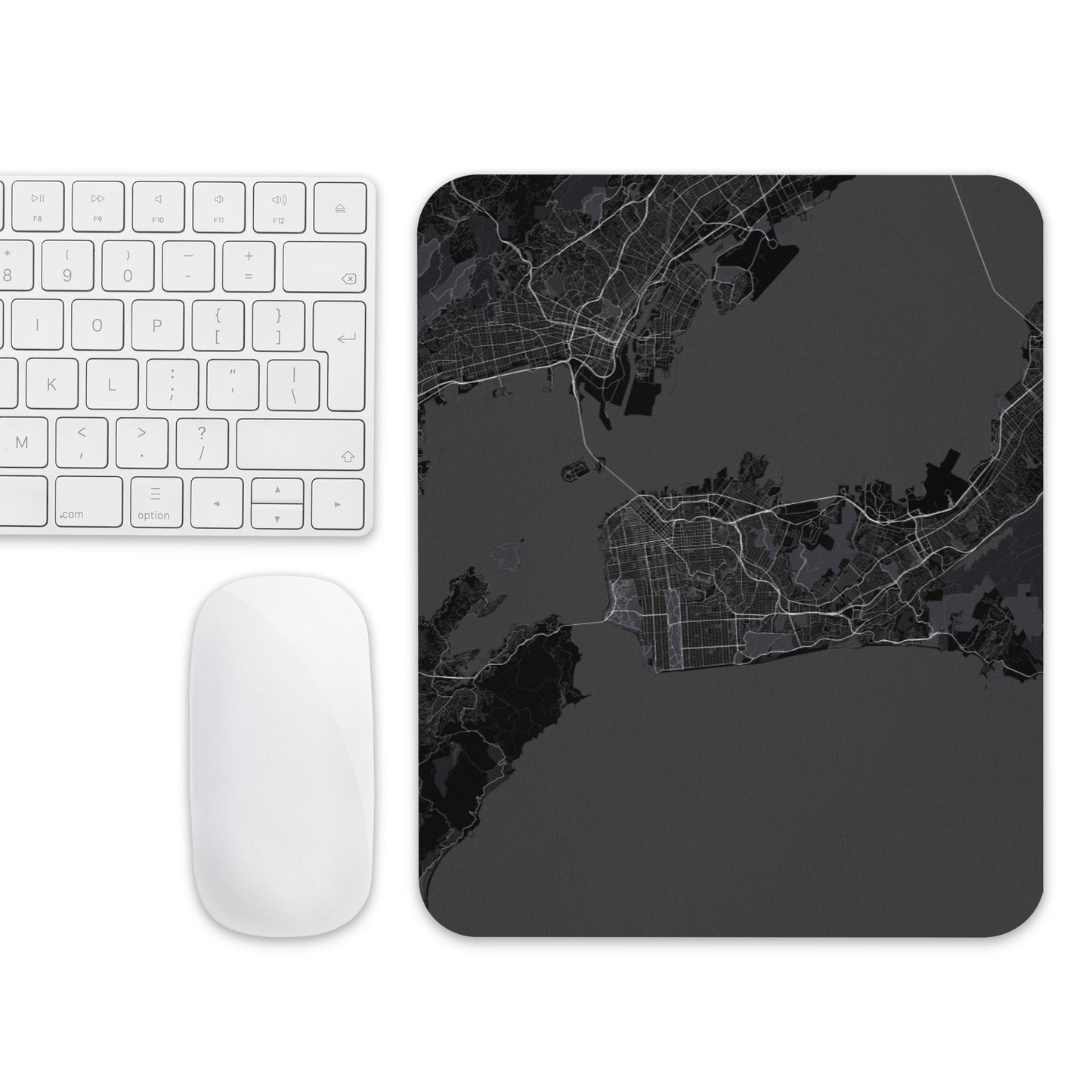 San Francisco Black Map Mouse Pad