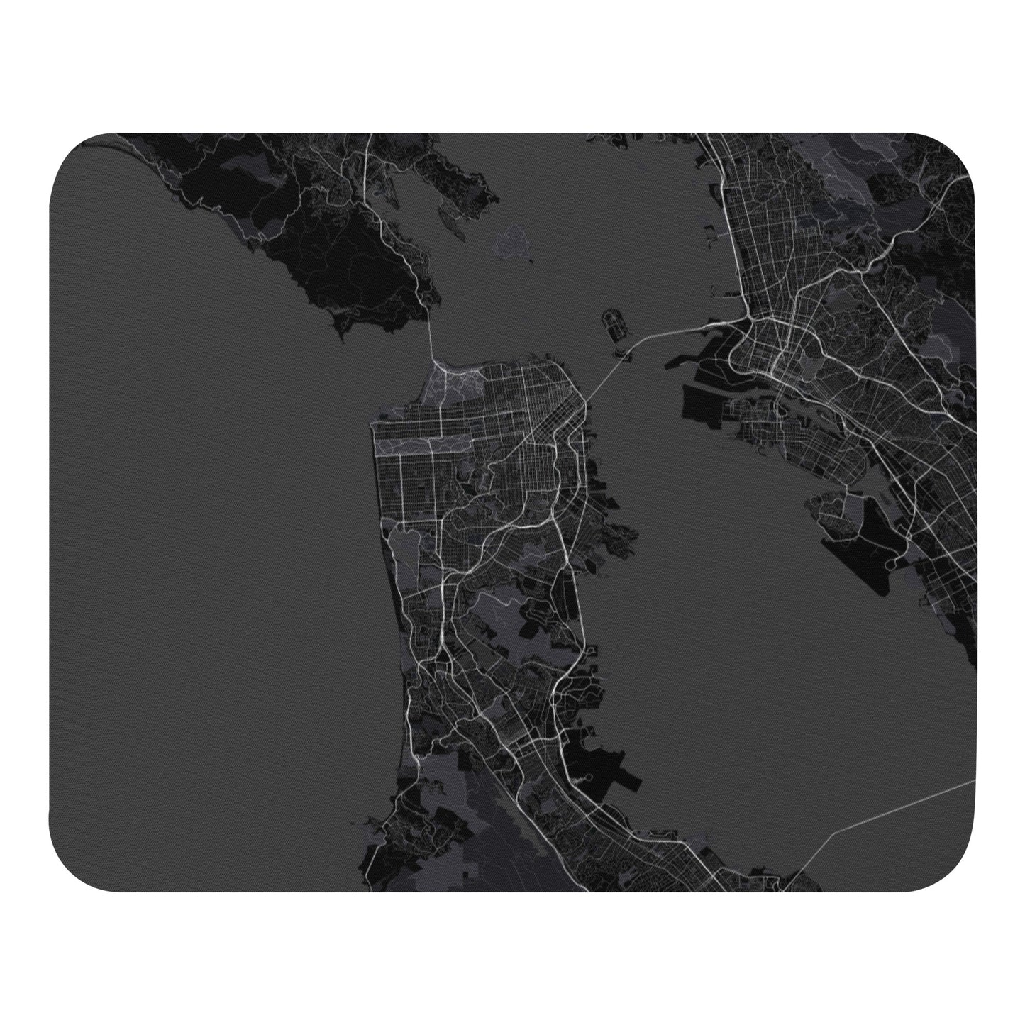 San Francisco Black Map Mouse Pad