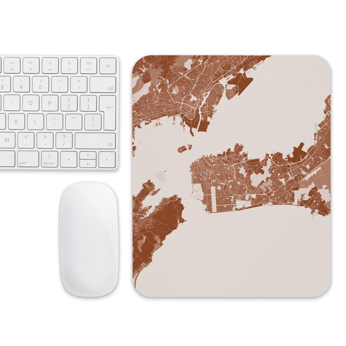 San Francisco Brown and White Map Mouse Pad