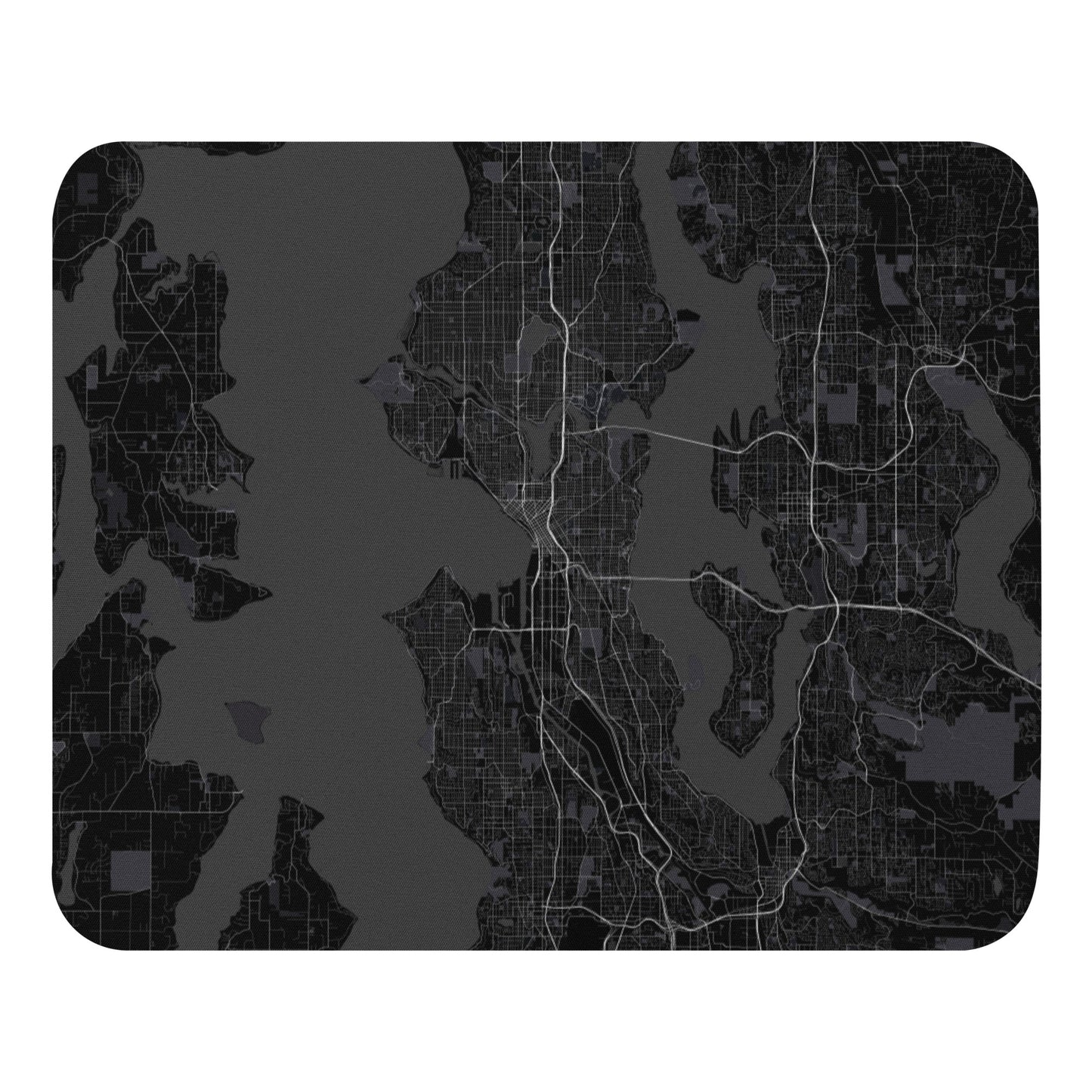 Seattle Black Map Mouse Pad