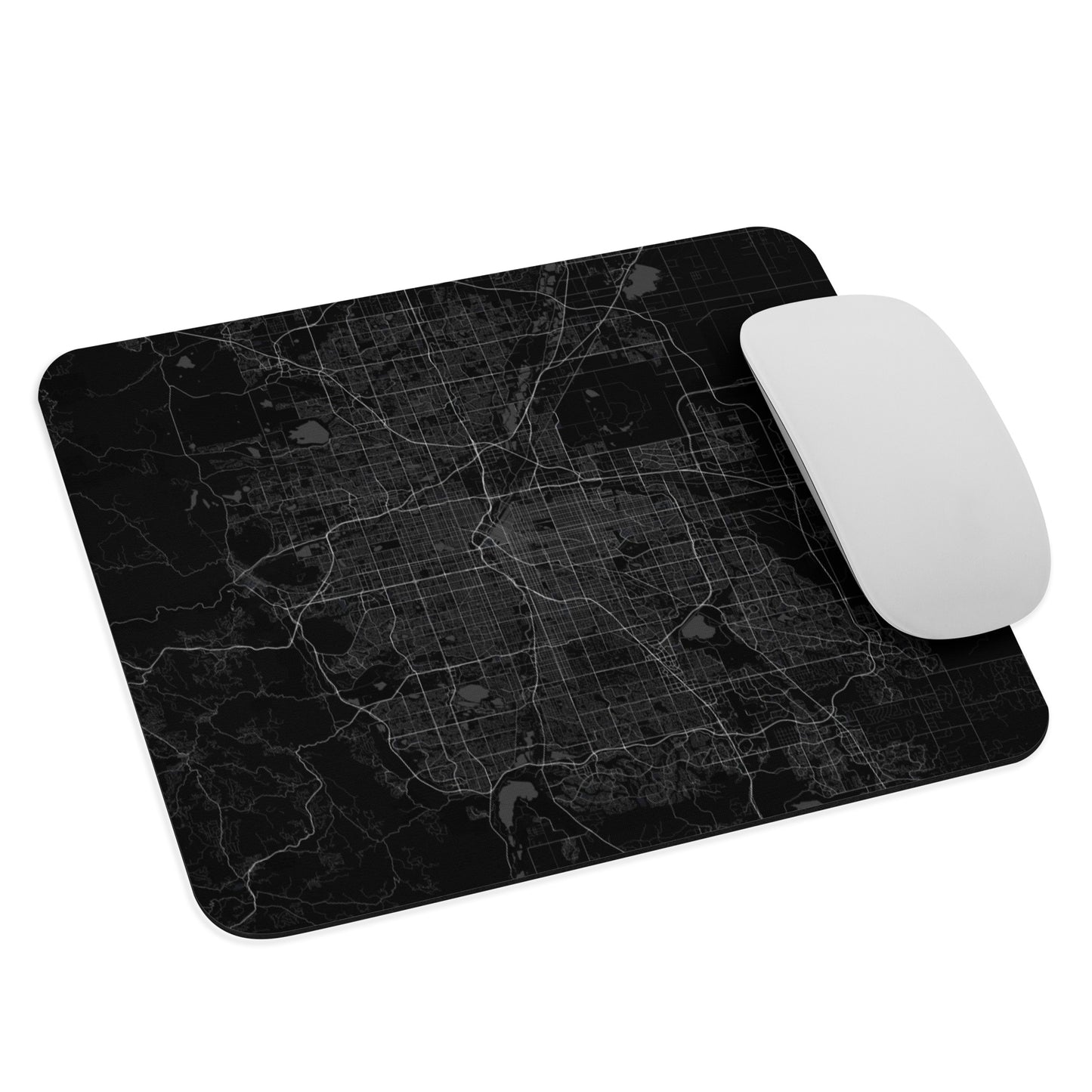 Denver Black Map Mouse Pad