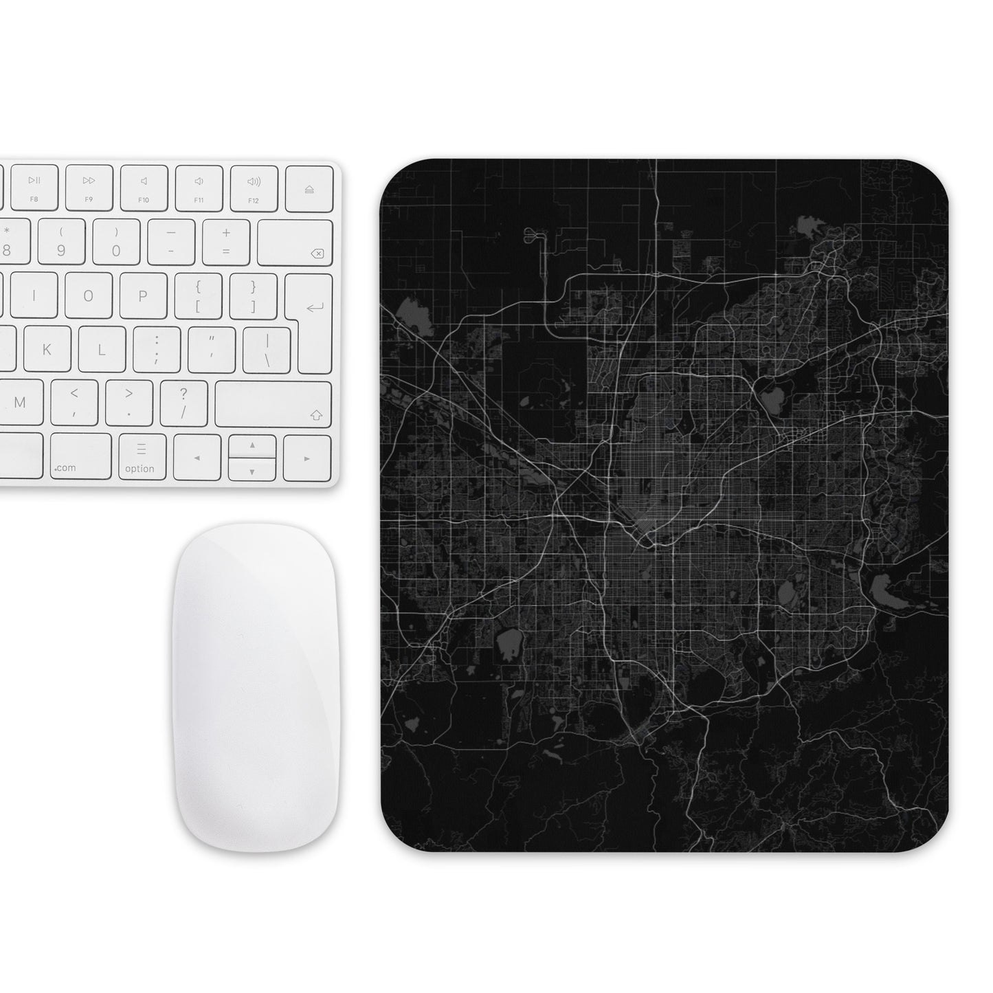 Denver Black Map Mouse Pad