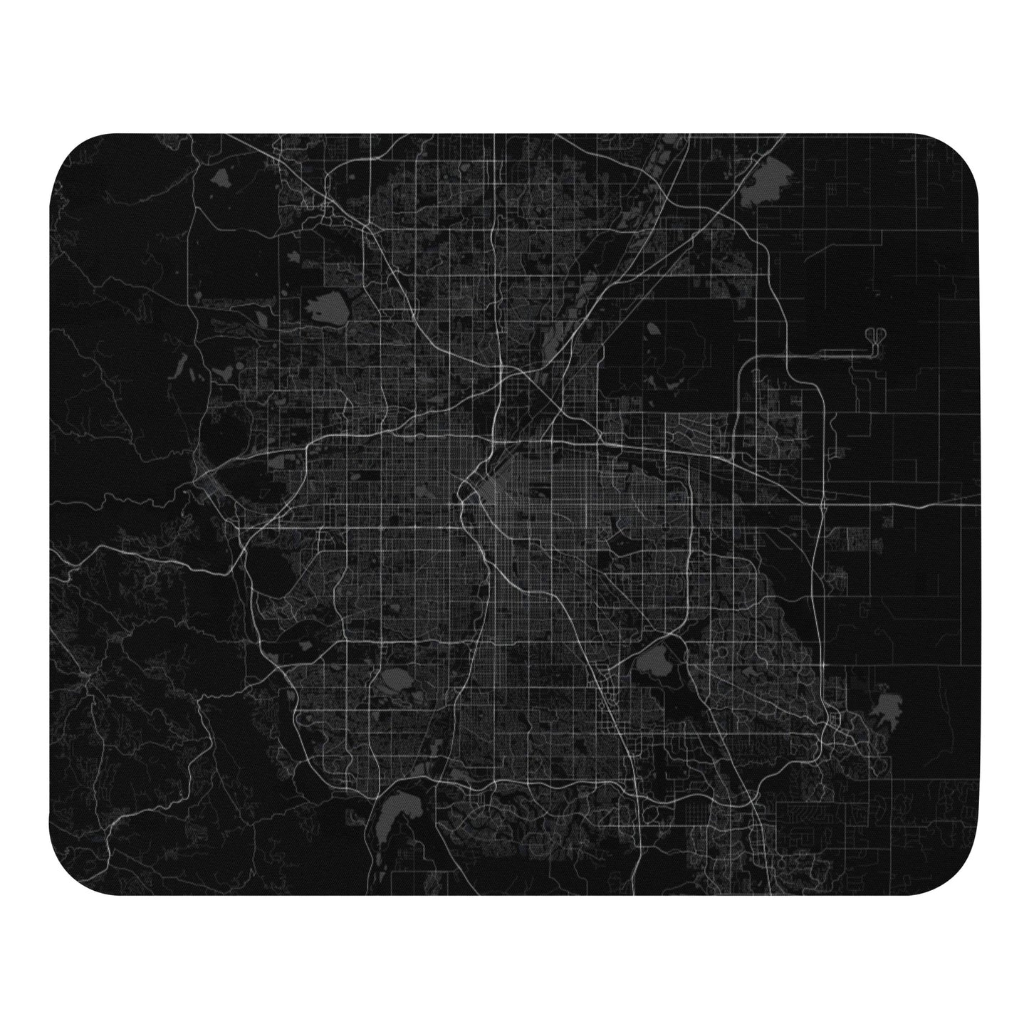 Denver Black Map Mouse Pad