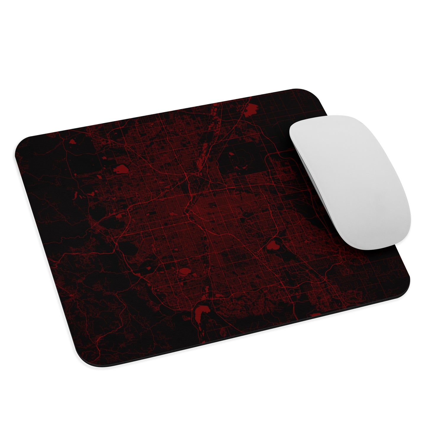 Denver Black and Red Map Mouse Pad