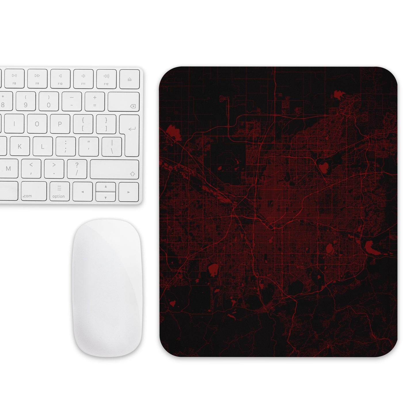 Denver Black and Red Map Mouse Pad