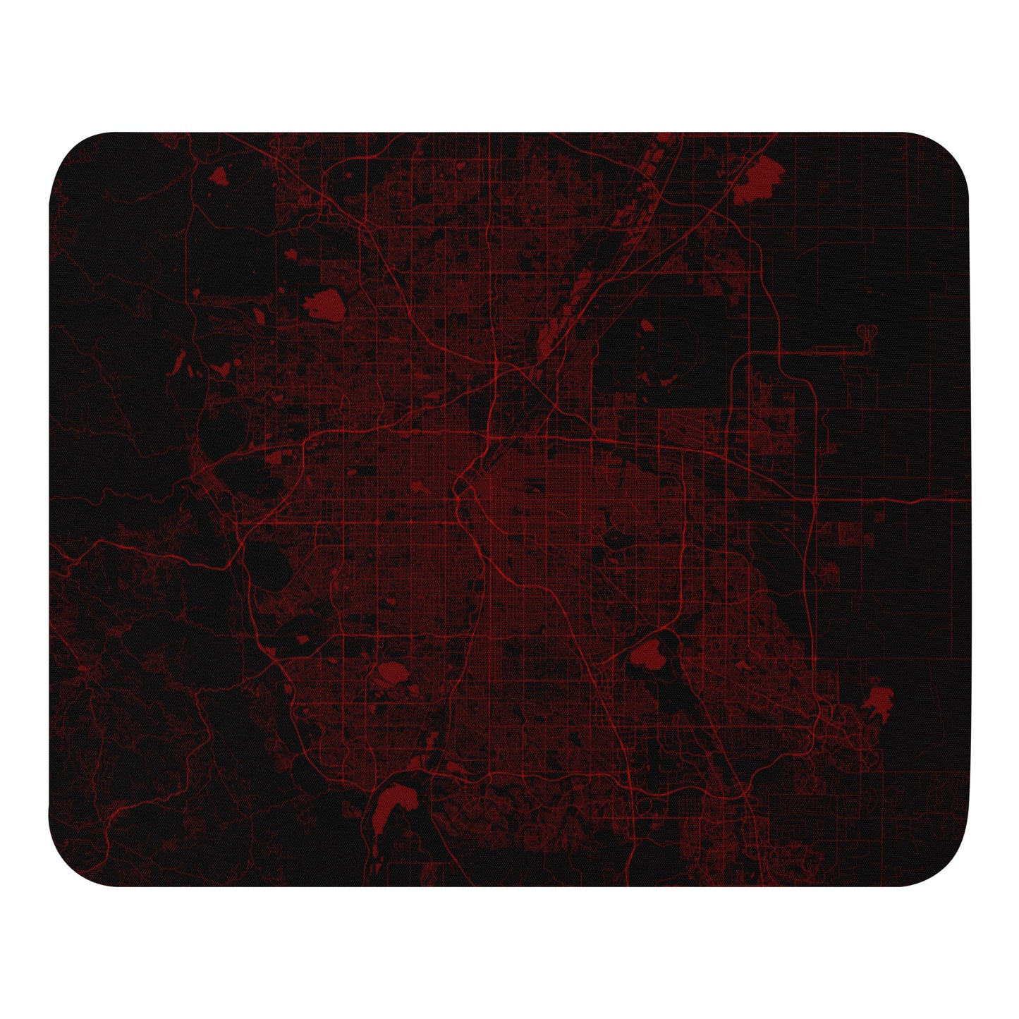 Denver Black and Red Map Mouse Pad