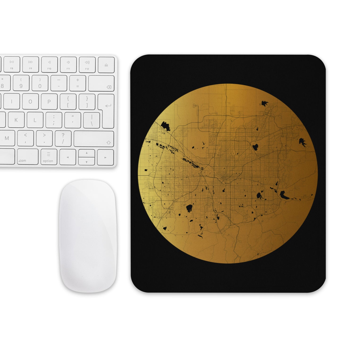 Denver Gold on Black Map Mouse Pad