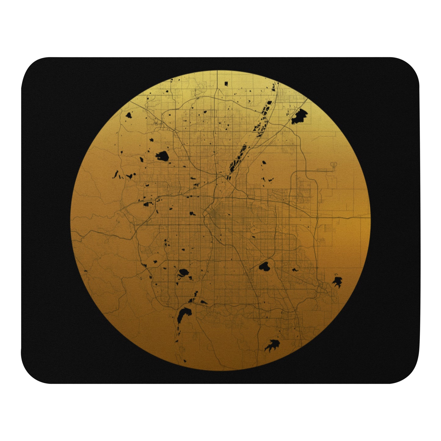 Denver Gold on Black Map Mouse Pad
