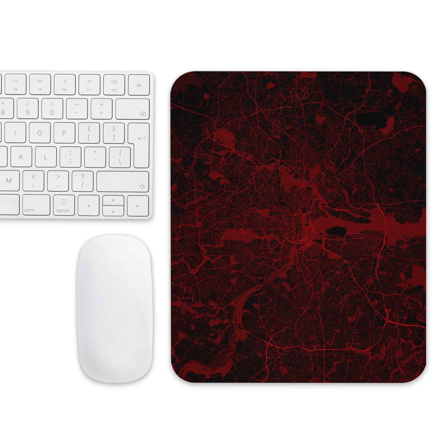 Washington, D.C. Black and Red Map Mouse Pad