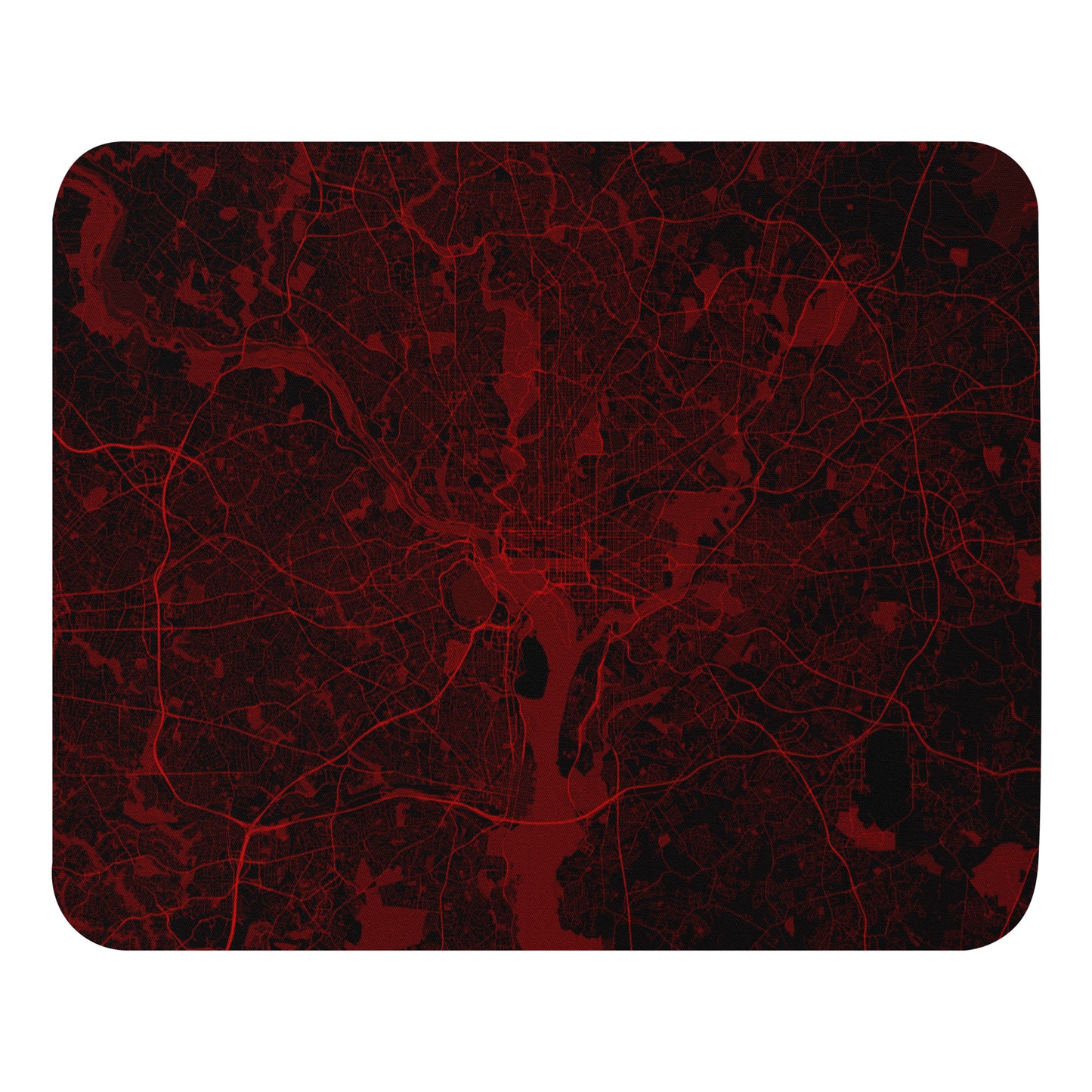 Washington, D.C. Black and Red Map Mouse Pad