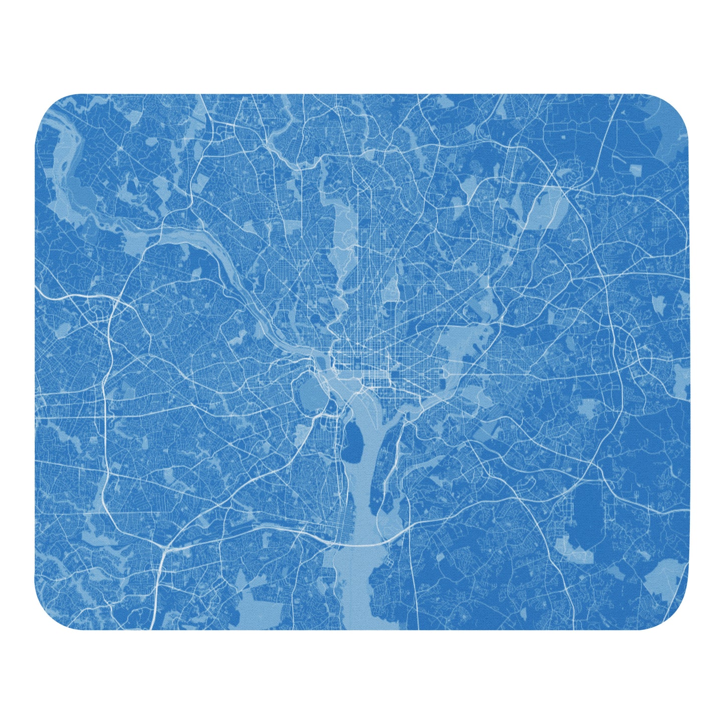 Washington, D.C. Blue and White Map Mouse Pad