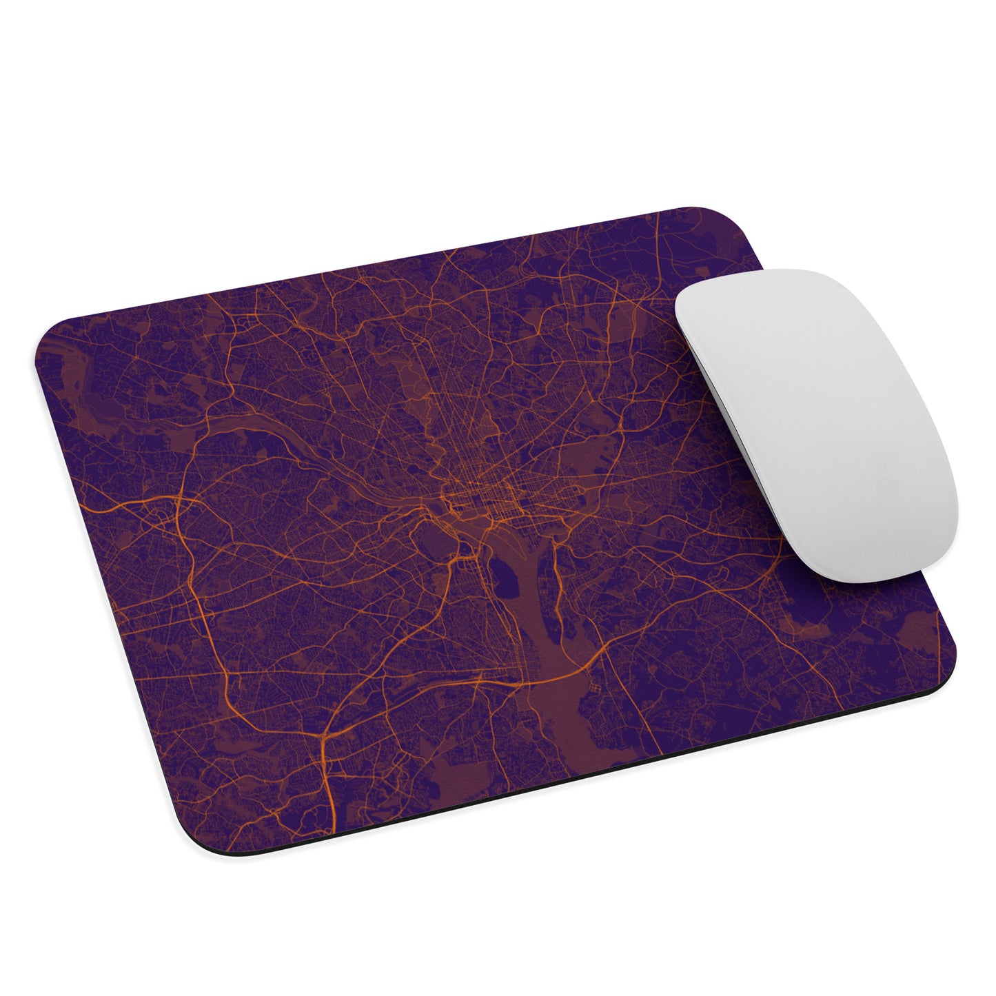 Washington, D.C. Purple and Orange Map Mouse Pad
