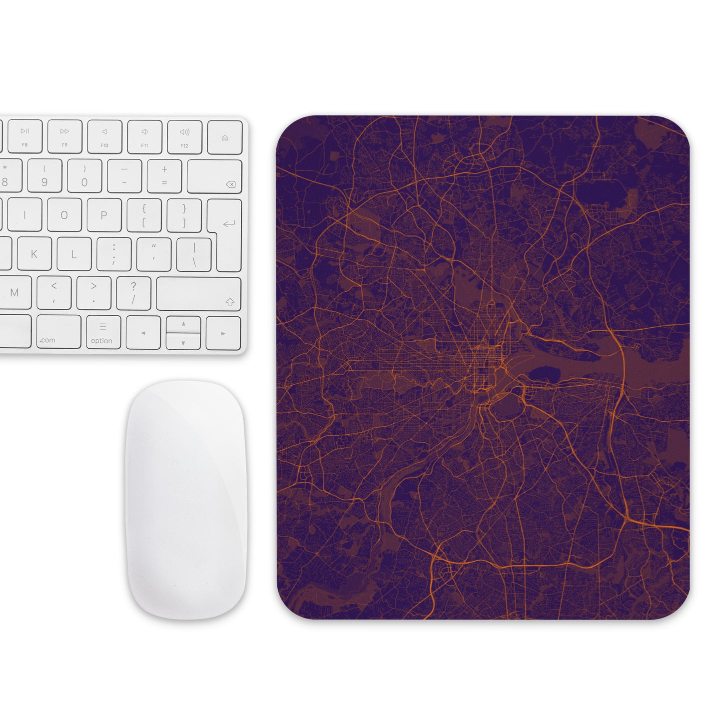 Washington, D.C. Purple and Orange Map Mouse Pad