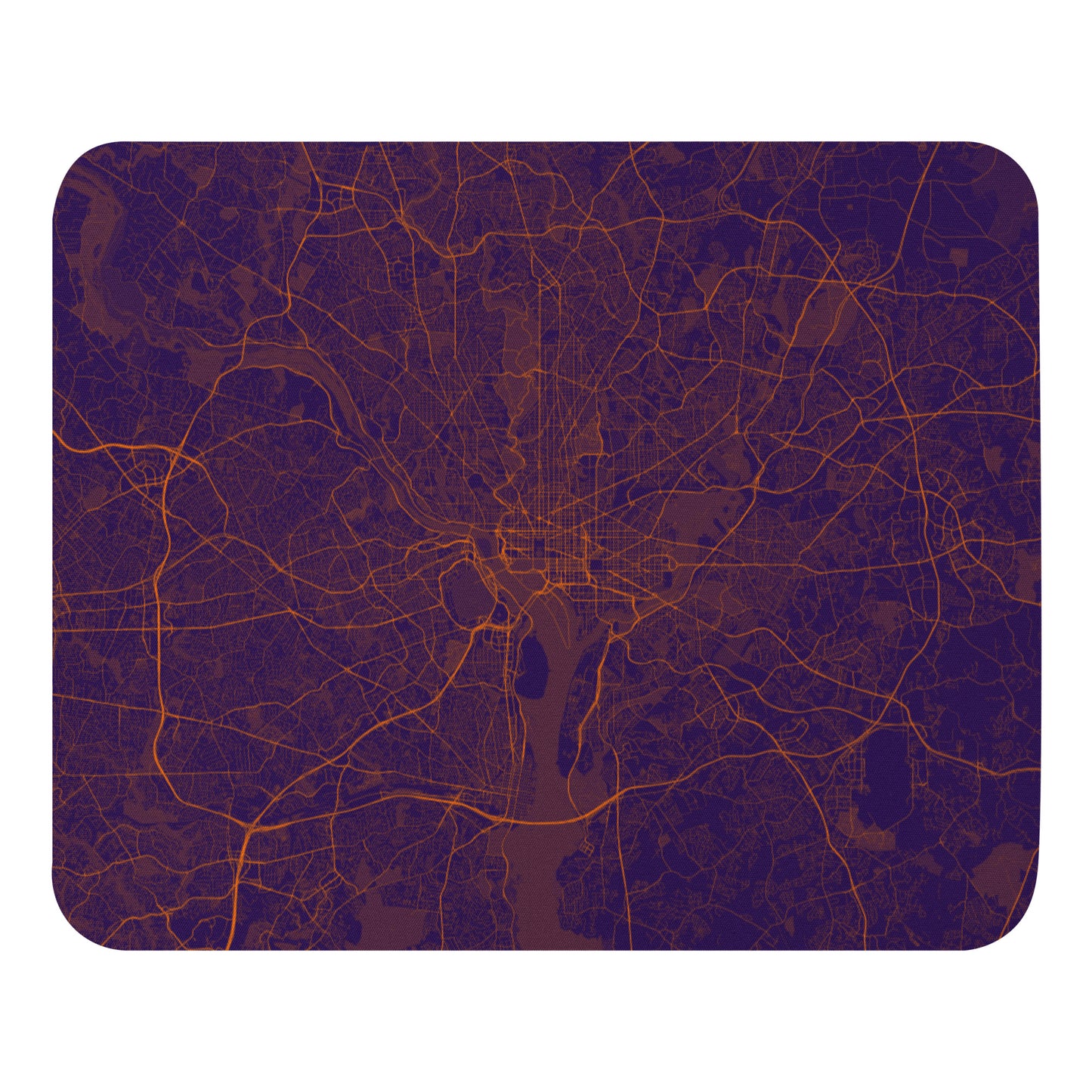 Washington, D.C. Purple and Orange Map Mouse Pad