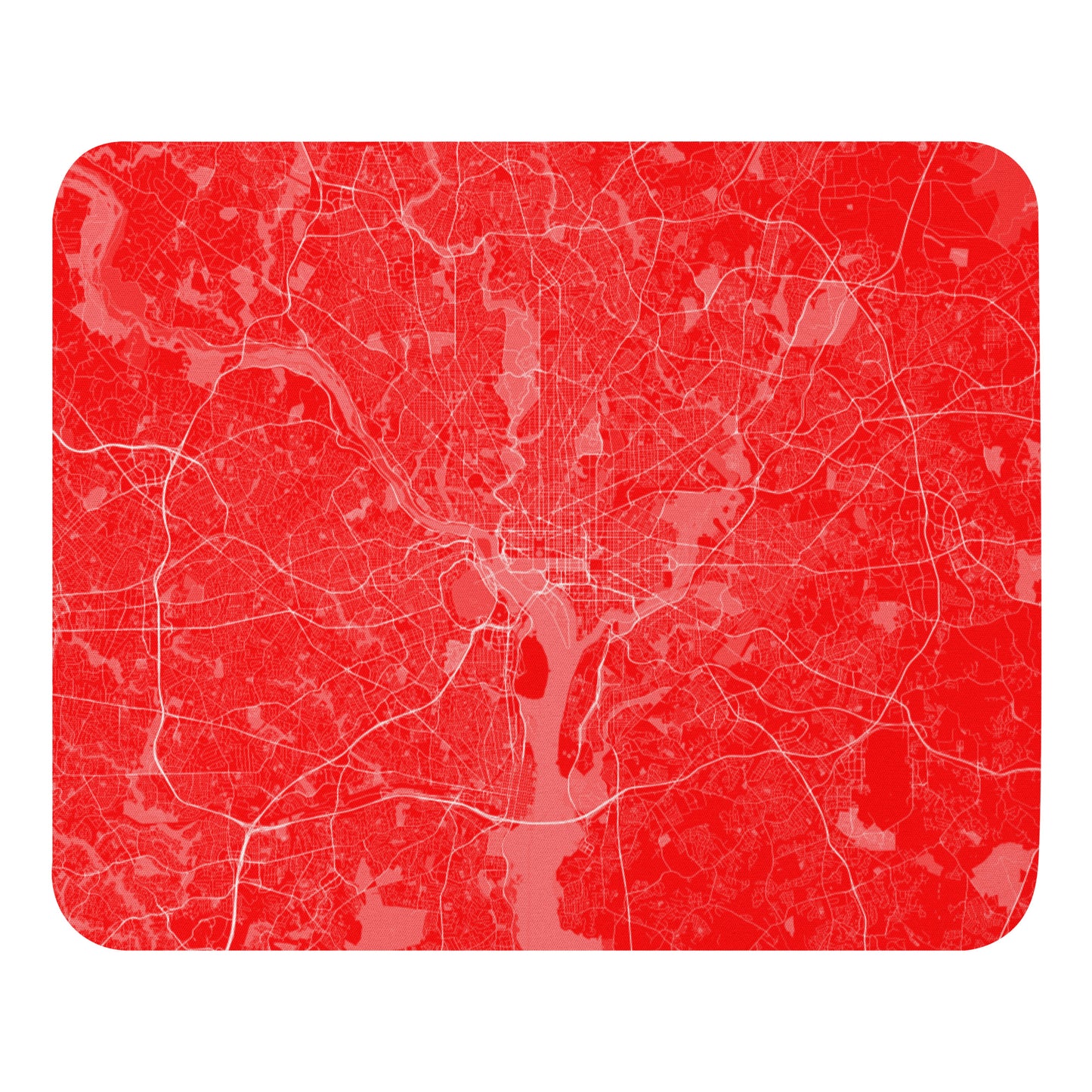 Washington, D.C. Red and White Map Mouse Pad