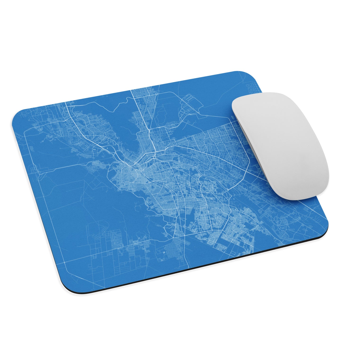 El Paso Blue and White Map Mouse Pad