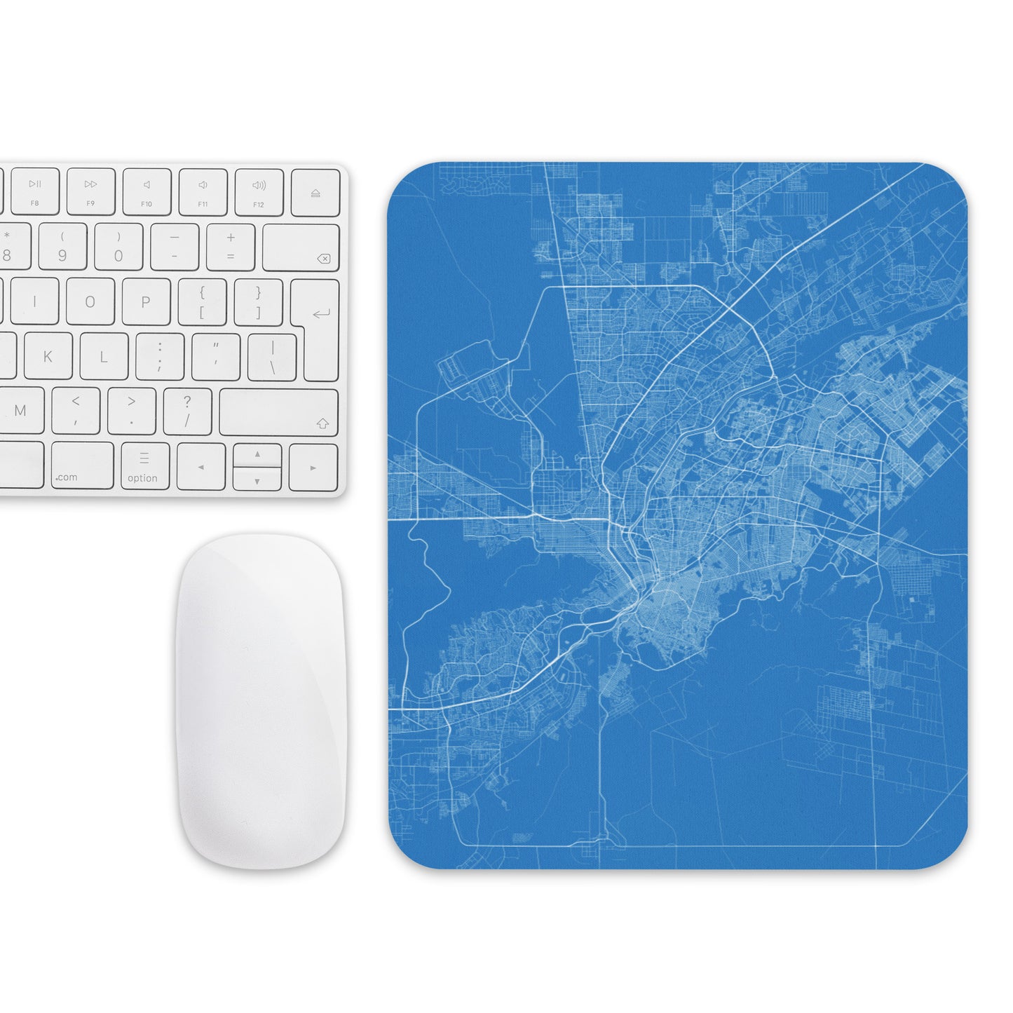 El Paso Blue and White Map Mouse Pad